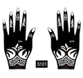 2 Pièces/Set Tatouage Temporaire Femme 25 Modèles Luxe Body Art Tatouage Imperméable Pour Mains Fête De Mariage