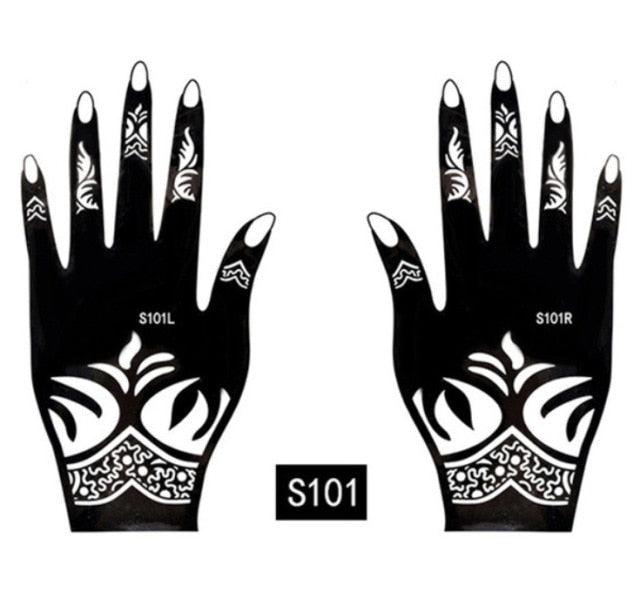 2 Pièces/Set Tatouage Temporaire Femme 25 Modèles Luxe Body Art Tatouage Imperméable Pour Mains Fête De Mariage