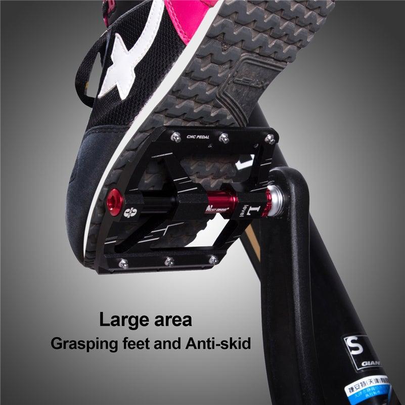 3 roulements Pédales de vélo ultralégères antidérapantes Pédales de route Cyclisme Pédales de vélo à roulement étanche Accessoires Pédales de roulement pour vélo Pédales de vélo légères pour vélos de route