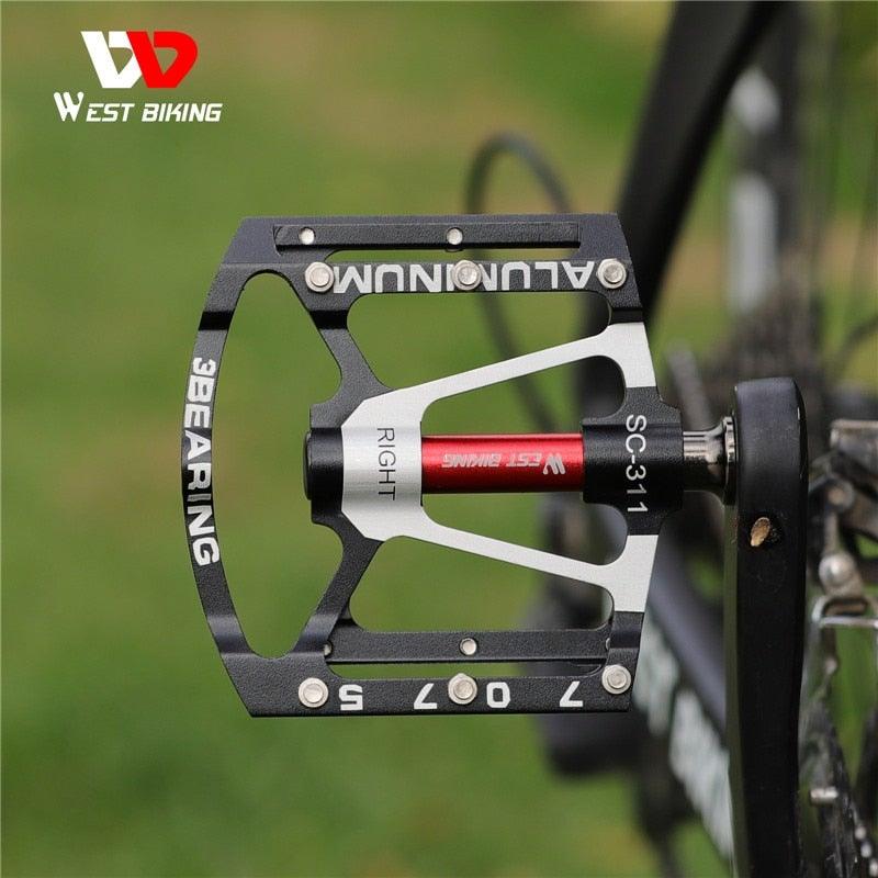 3 roulements Pédales de vélo ultralégères antidérapantes Pédales de route Cyclisme Pédales de vélo à roulement étanche Accessoires Pédales de roulement pour vélo Pédales de vélo légères pour vélos de route