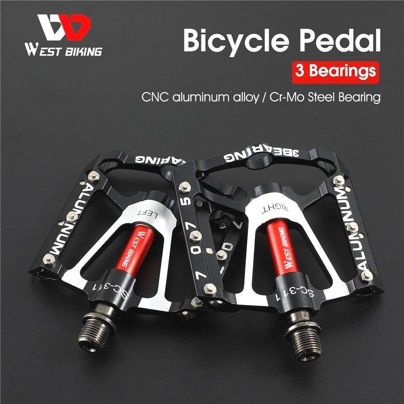 3 roulements Pédales de vélo ultralégères antidérapantes Pédales de route Cyclisme Pédales de vélo à roulement étanche Accessoires Pédales de roulement pour vélo Pédales de vélo légères pour vélos de route