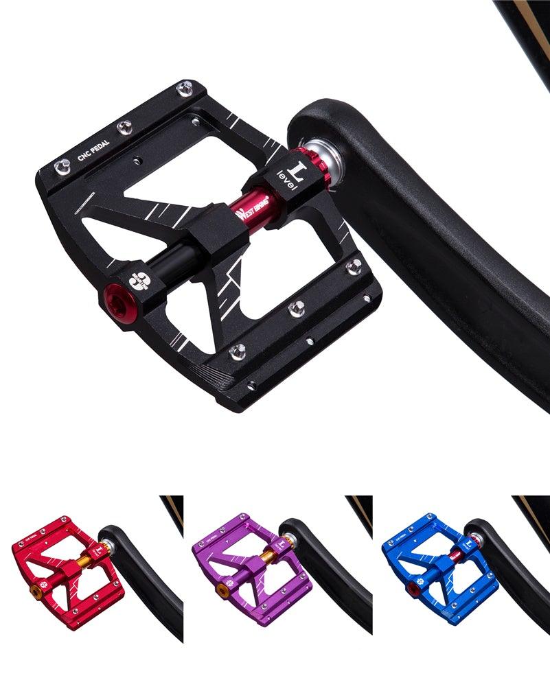3 roulements Pédales de vélo ultralégères antidérapantes Pédales de route Cyclisme Pédales de vélo à roulement étanche Accessoires Pédales de roulement pour vélo Pédales de vélo légères pour vélos de route