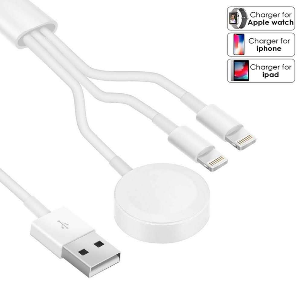 Chargeur 3-en-1 pour iPhone et Apple Watch