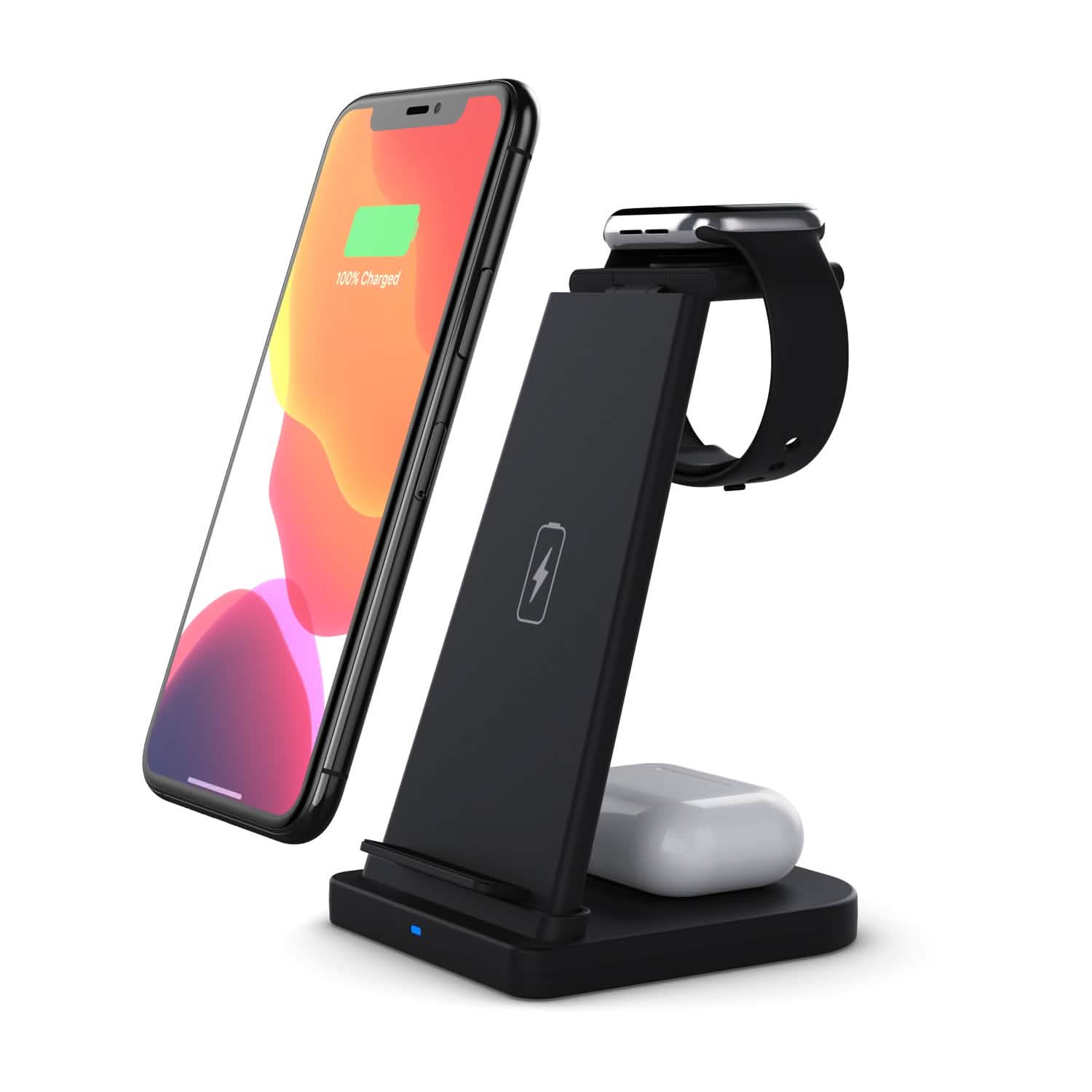 Support de charge rapide sans fil pliable 3-en-1