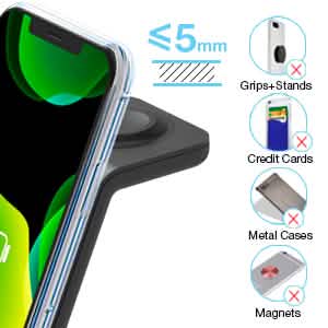 Support de charge rapide sans fil pliable 3-en-1
