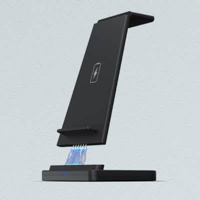 Support de charge rapide sans fil pliable 3-en-1