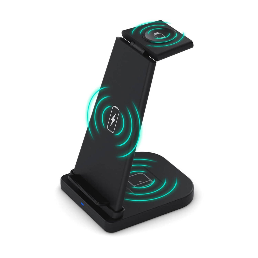Support de charge rapide sans fil pliable 3-en-1