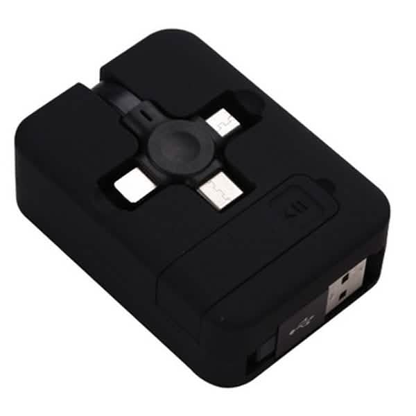 Câble de charge rétractable portable 3-en-1