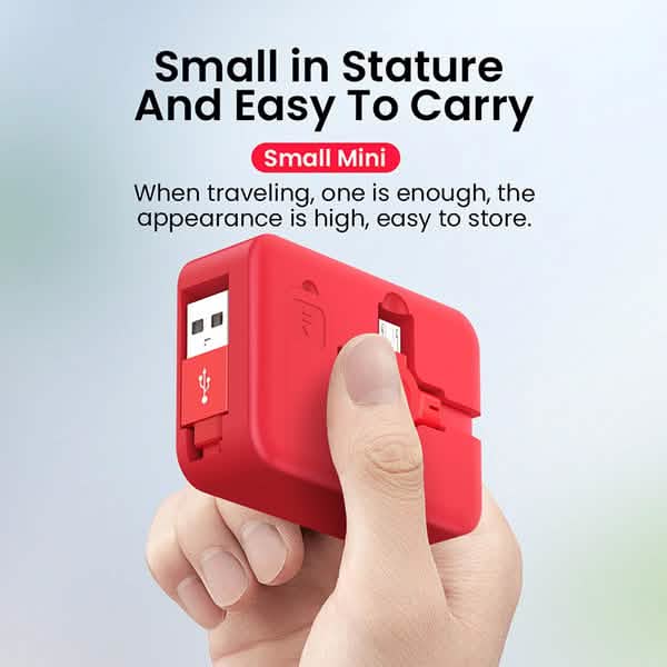 Câble de charge rétractable portable 3-en-1