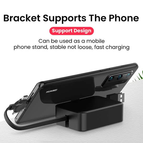 Câble de charge rétractable portable 3-en-1