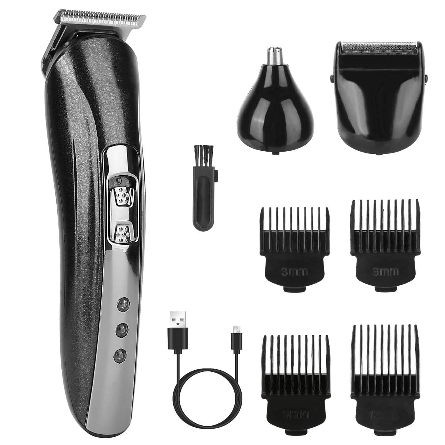 Tondeuse à Cheveux Rechargeable 3-en-1 sans Fil Rasoir