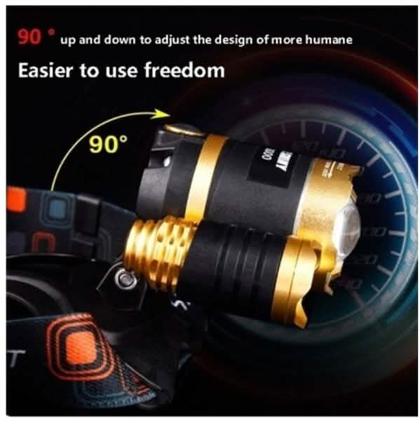 3 LED XM-L T6 Lampe Frontale Étanche Torche Lampe de Poche
