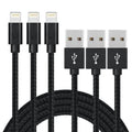 Paquet de 3 : Câbles Lightning tressés de 3 mètres