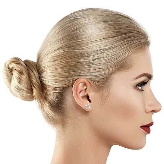 Lot de 3 : Puces d'oreilles plaquées or blanc 18 carats avec perles