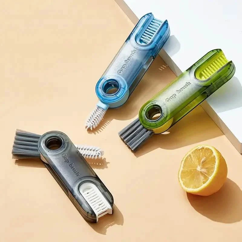 Paquet de 3: Brosse à récurer les bouchons de bouteilles et couvercles 3-en-1