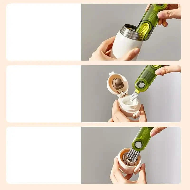 Paquet de 3: Brosse à récurer les bouchons de bouteilles et couvercles 3-en-1