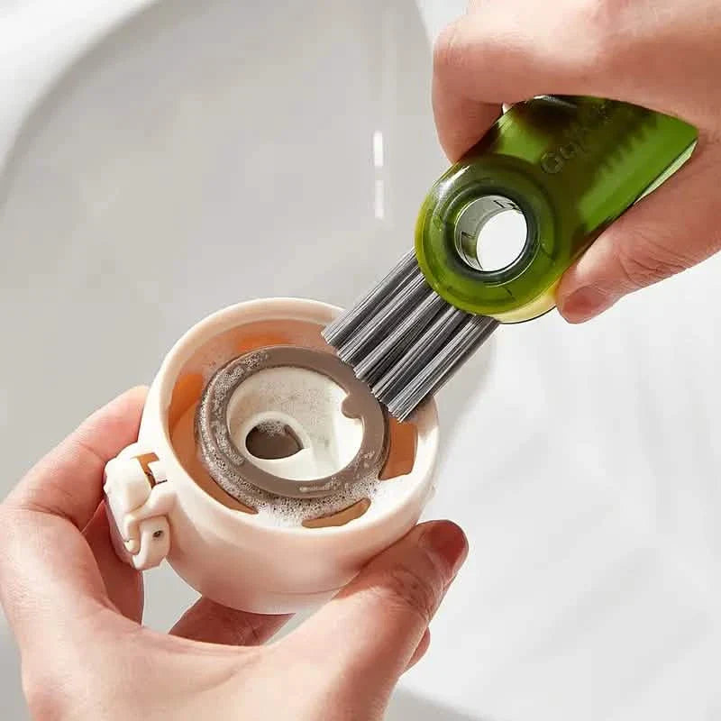Paquet de 3: Brosse à récurer les bouchons de bouteilles et couvercles 3-en-1