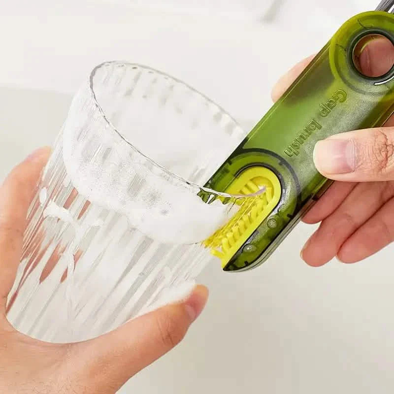Paquet de 3: Brosse à récurer les bouchons de bouteilles et couvercles 3-en-1