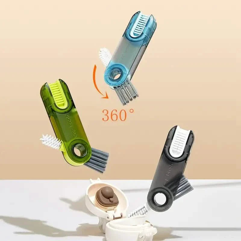 Paquet de 3: Brosse à récurer les bouchons de bouteilles et couvercles 3-en-1