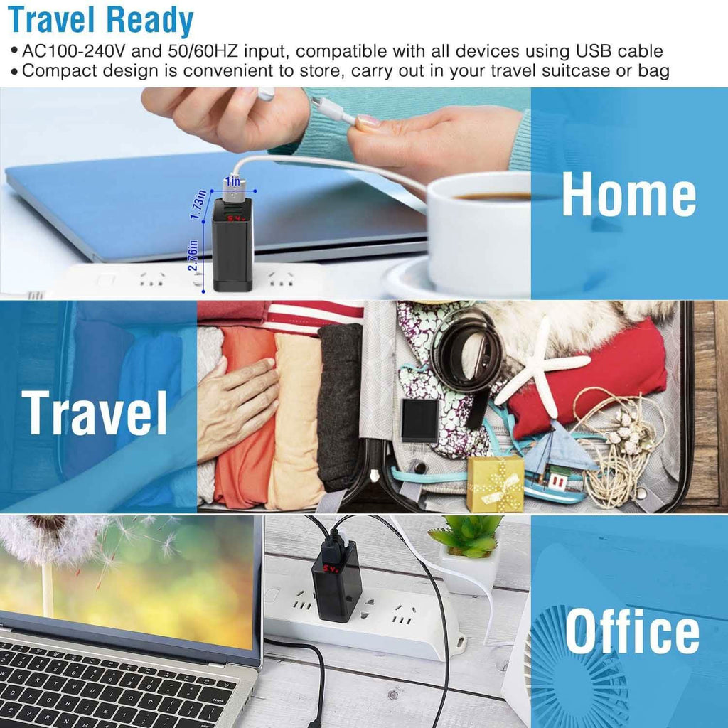 Paquet de 3 : Chargeur mural USB 3 ports