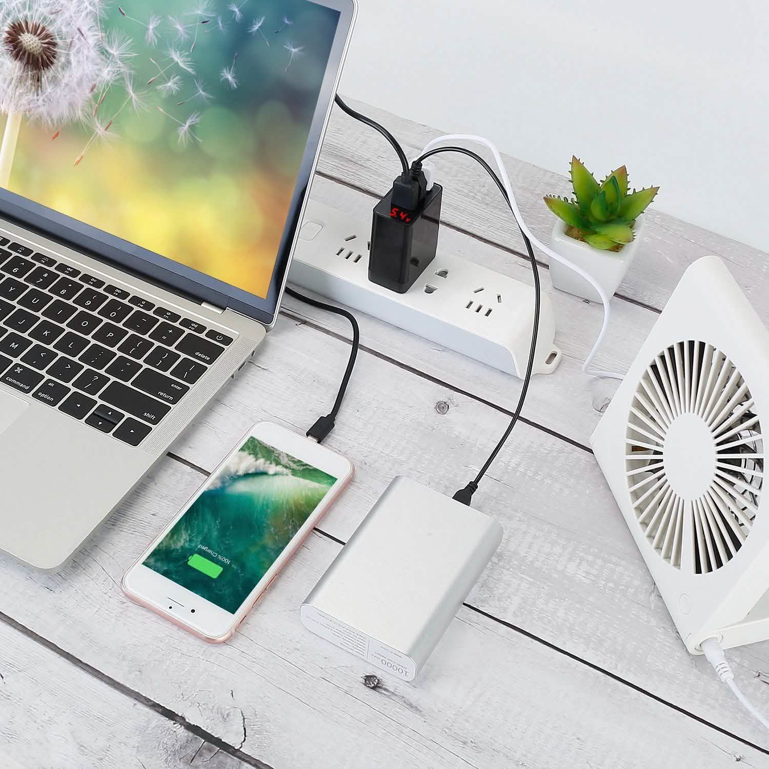 Paquet de 3 : Chargeur mural USB 3 ports