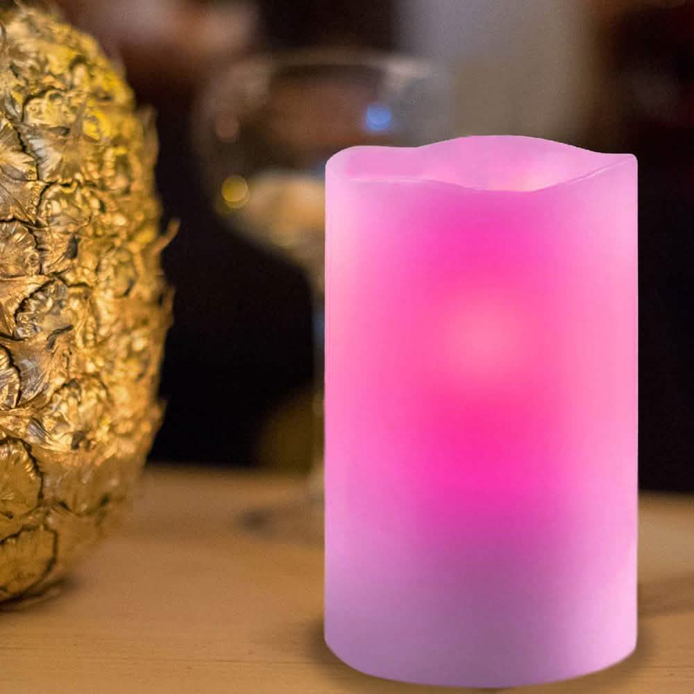 Lot de 3 : Bougies LED sans flamme à changement de couleur avec télécommande