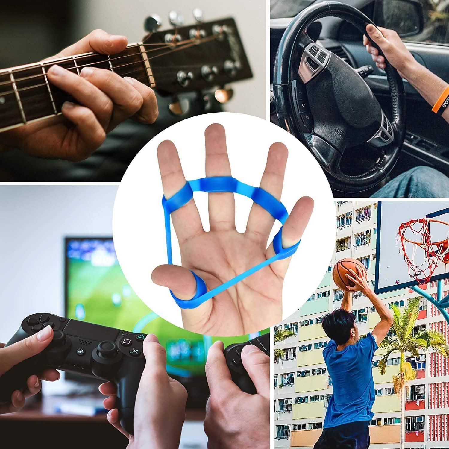 Lot de 3 : Bandes de résistance pour l'étirement et le renforcement des doigts