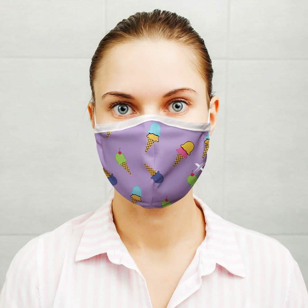Lot de 3 : Masque facial réutilisable à double couche, amusant et expressif, avec boucle ajustable