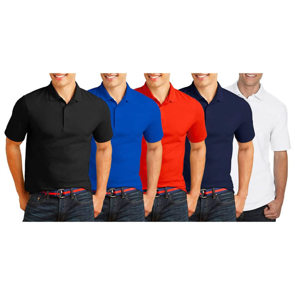 Lot de 3 : polos en coton de qualité supérieure Gildan pour homme