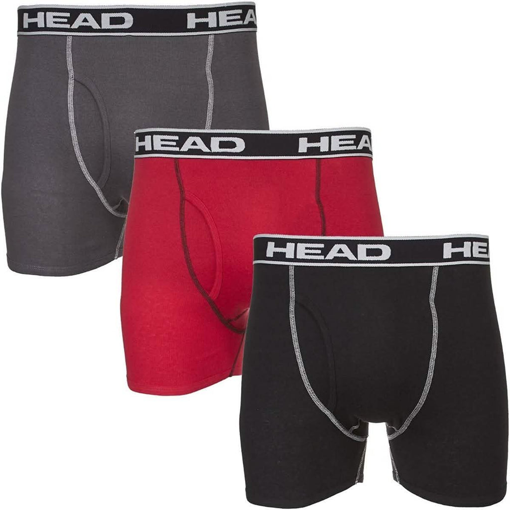 Lot de 3 : Caleçons Boxer en Coton Head pour Homme - Taille : Large