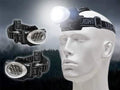 Lot de 3 : lampe frontale Impecca 10 LED 20 lumens résistante à l'eau