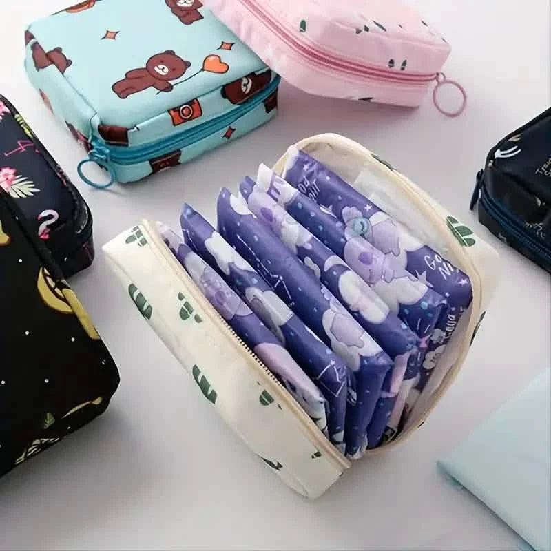 Lot de 3 : sac de rangement grande capacité pour serviettes hygiéniques