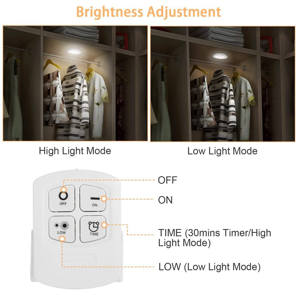 Lot de 3 : Lumières de placard à DEL sans fil en forme de palet