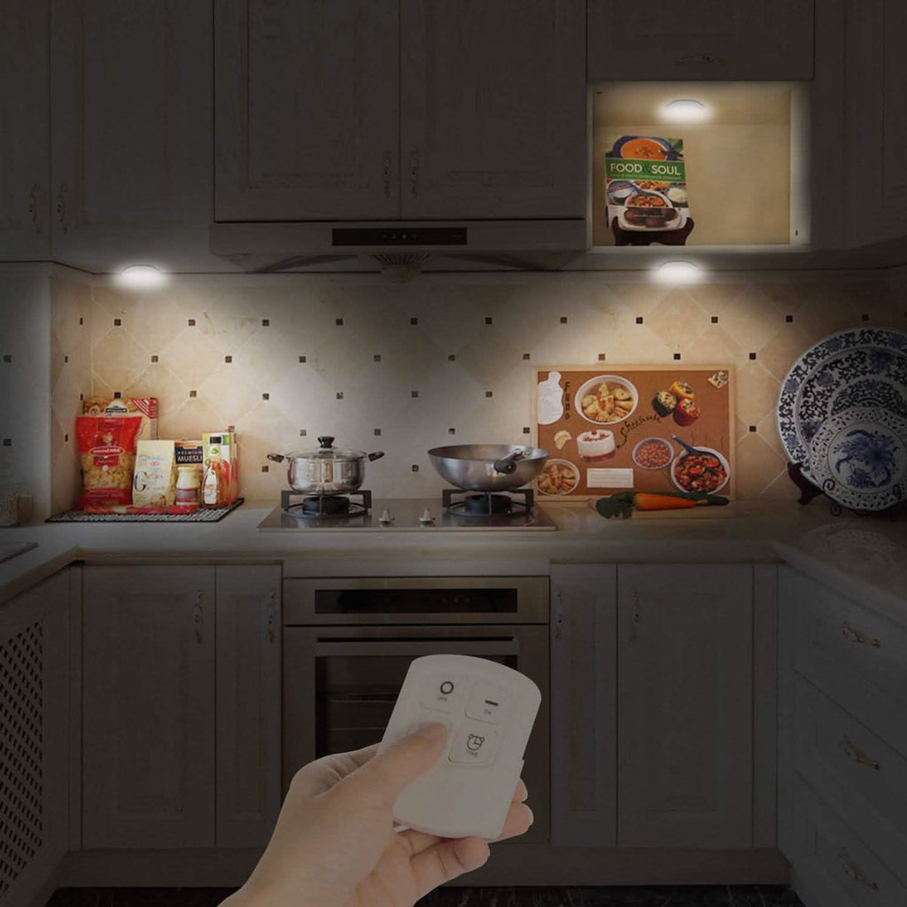 Lot de 3 : Lumières de placard à DEL sans fil en forme de palet