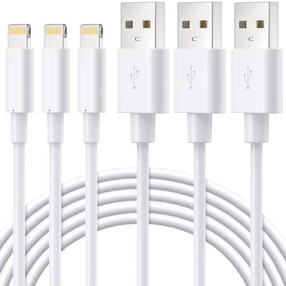 Lot de 3 : Câble Lightning pour Apple iPhone, iPad