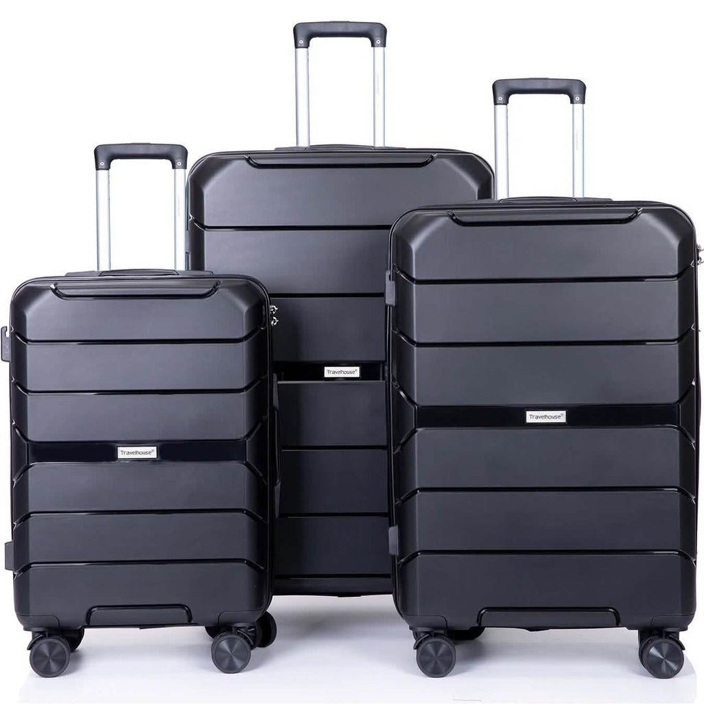 Lot de 3 valises légères avec serrure TSA
