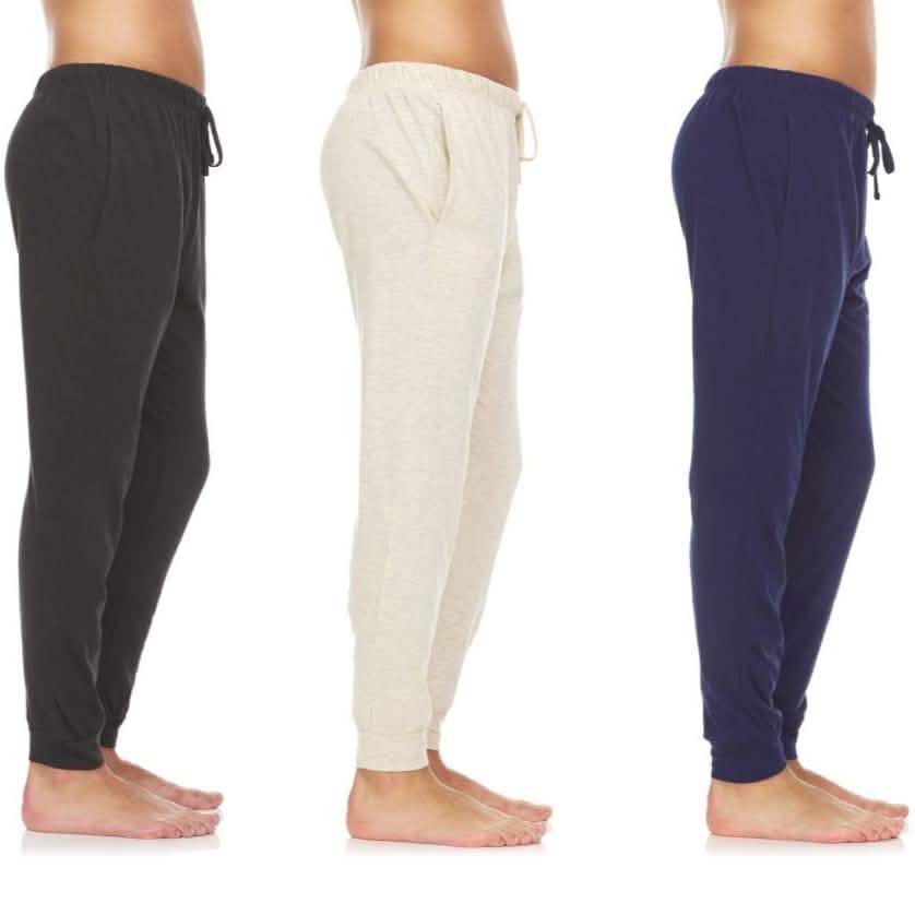 Lot de 3 : Pantalons de Jogging d'Intérieur en Coton pour Homme