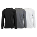 Lot de 3 : T-shirt Classique Homme Col Rond Manches Longues