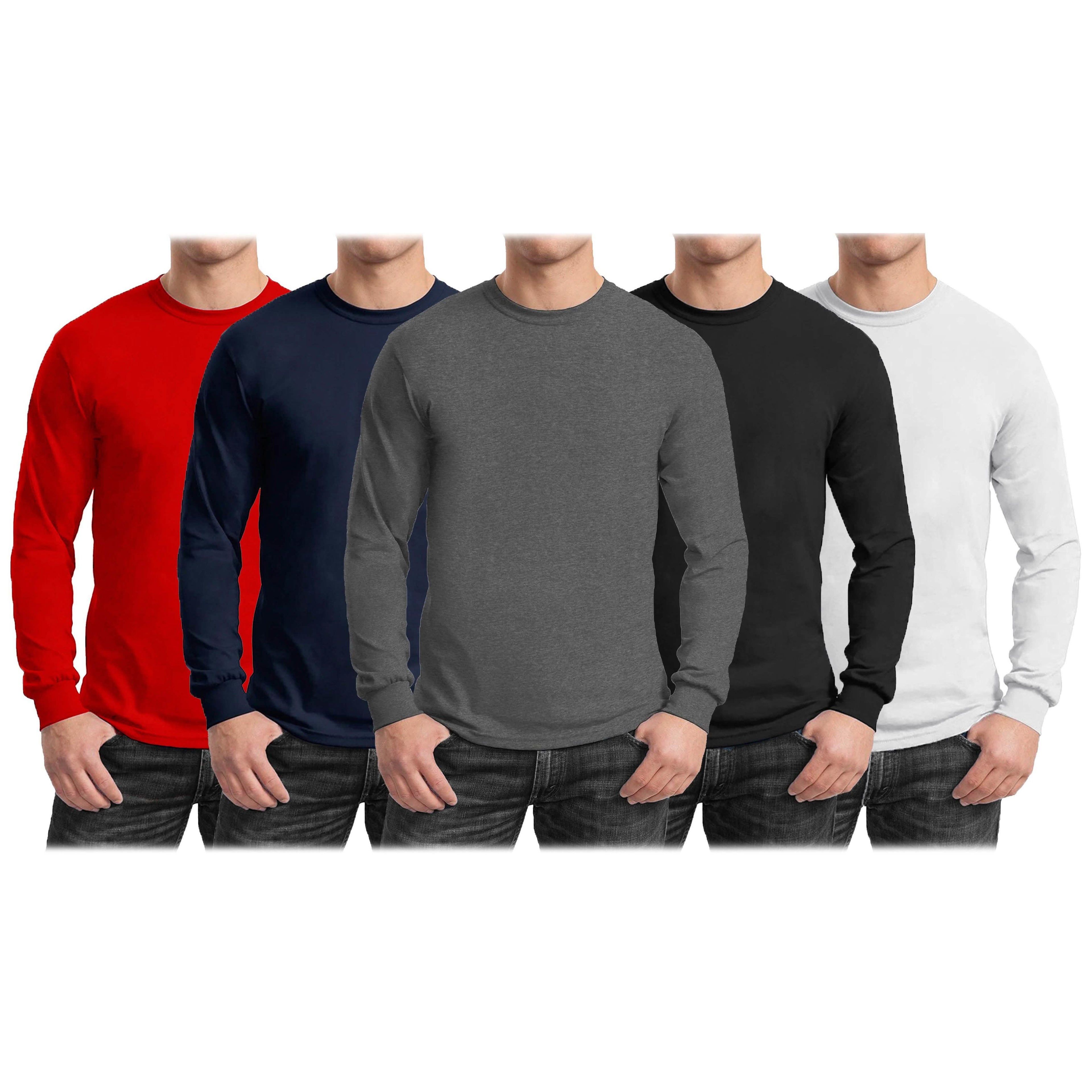 Lot de 3 : T-shirt Classique Homme Col Rond Manches Longues