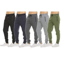 Lot de 3 pantalons de jogging pour homme en molleton avec poches zippées