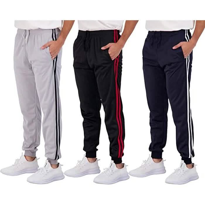 Lot de 3: Joggers Homme en Polaire Active Tricot avec Poches