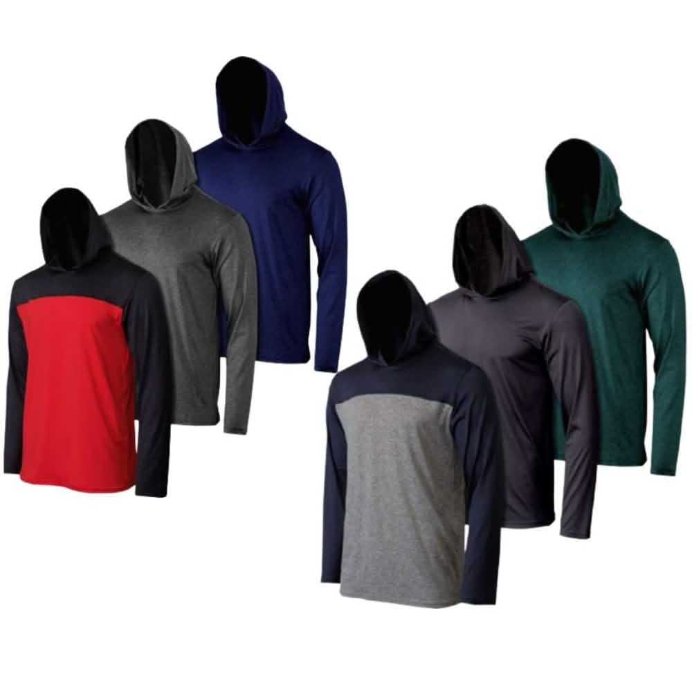 Lot de 3 : Sweats à capuche légers et anti-transpiration pour homme