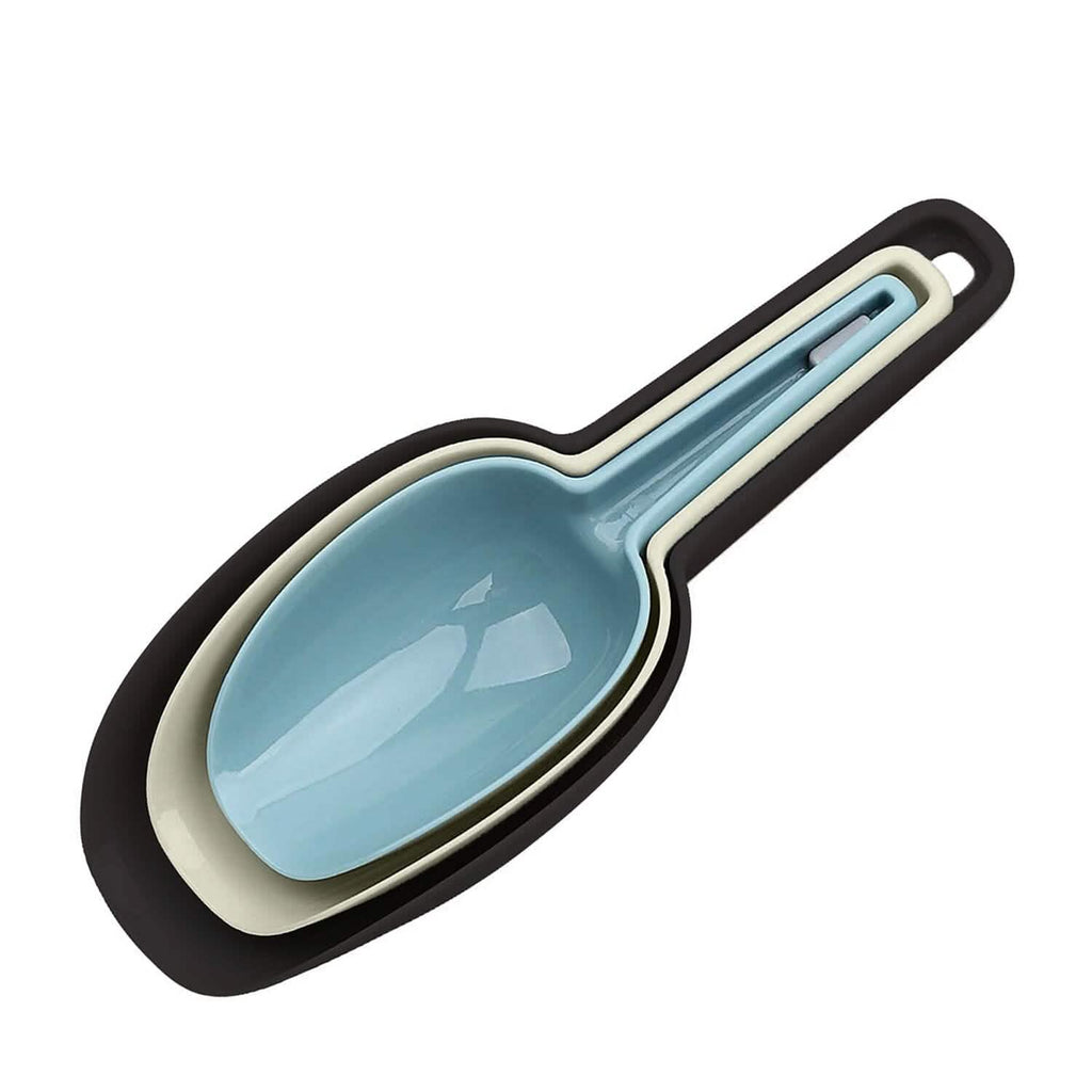 Lot de 3 : Ensemble de cuillères multi-usages en plastique pour la cuisine et le bar, pour la glace, la farine, les fruits secs, les bonbons, le pop-corn, les aliments et le café