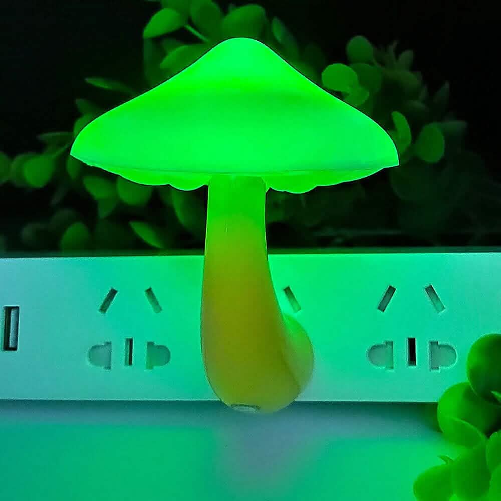 Lot de 3 veilleuses champignons avec capteur crépusculaire