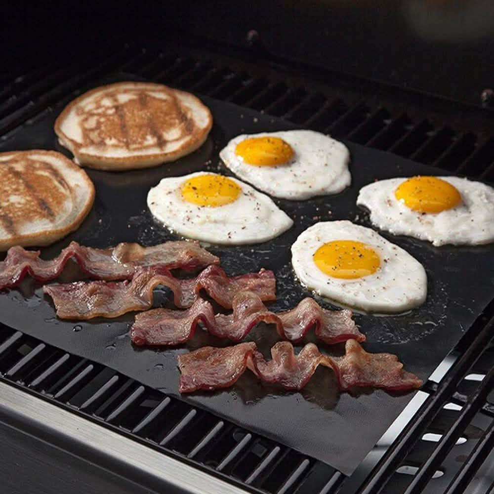 Lot de 3 : Tapis de cuisson antiadhésifs pour barbecue