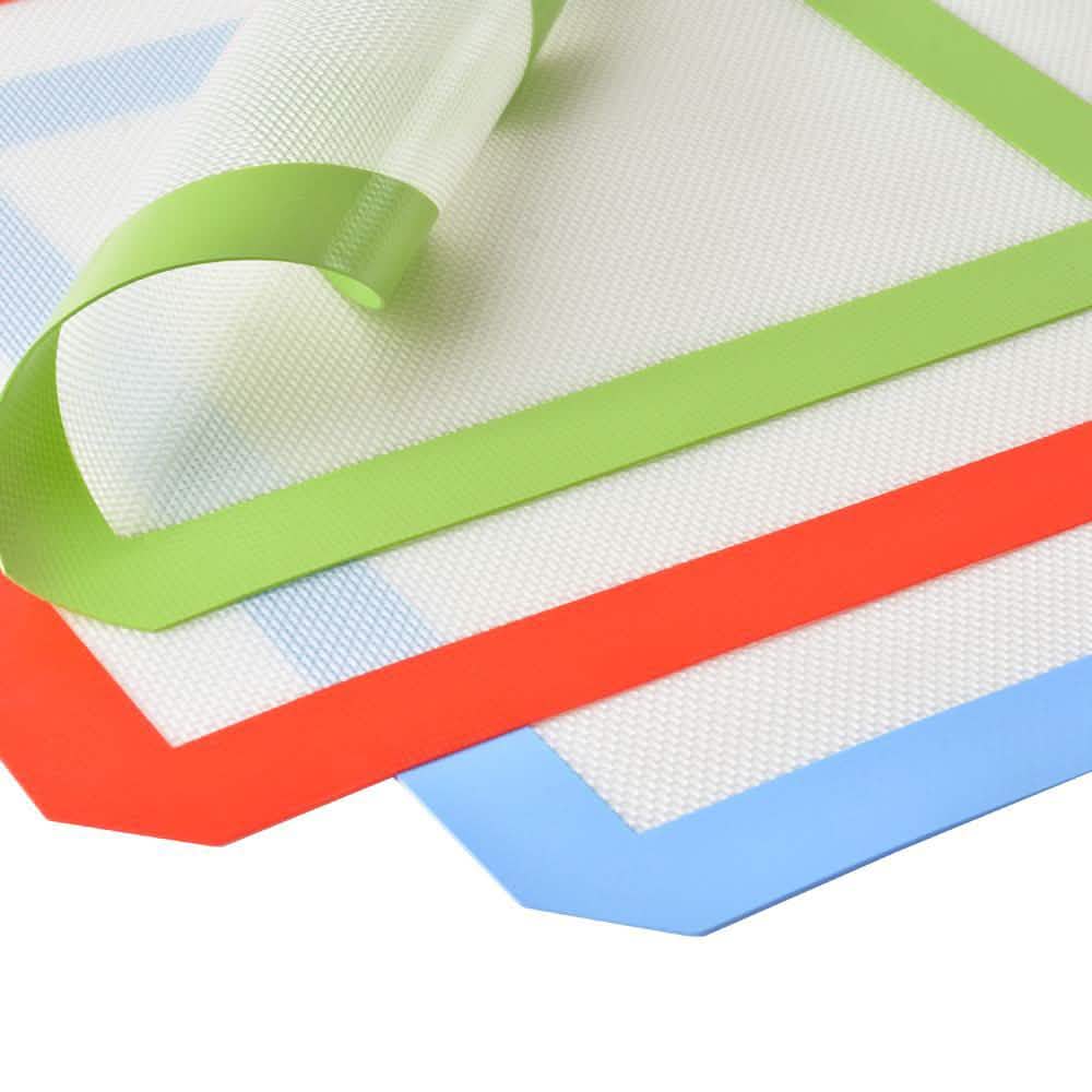 Lot de 3 : Tapis de cuisson en silicone antiadhésif résistant à la chaleur