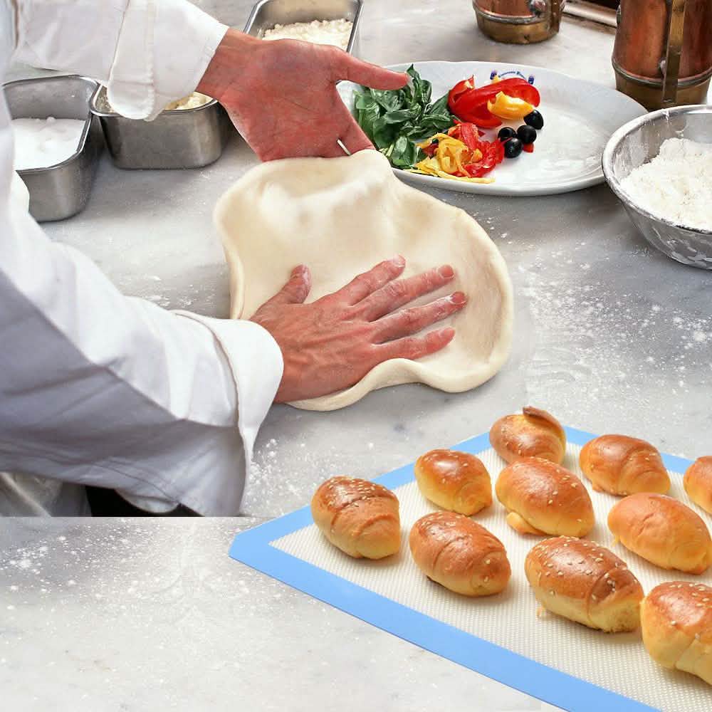 Lot de 3 : Tapis de cuisson en silicone antiadhésif résistant à la chaleur