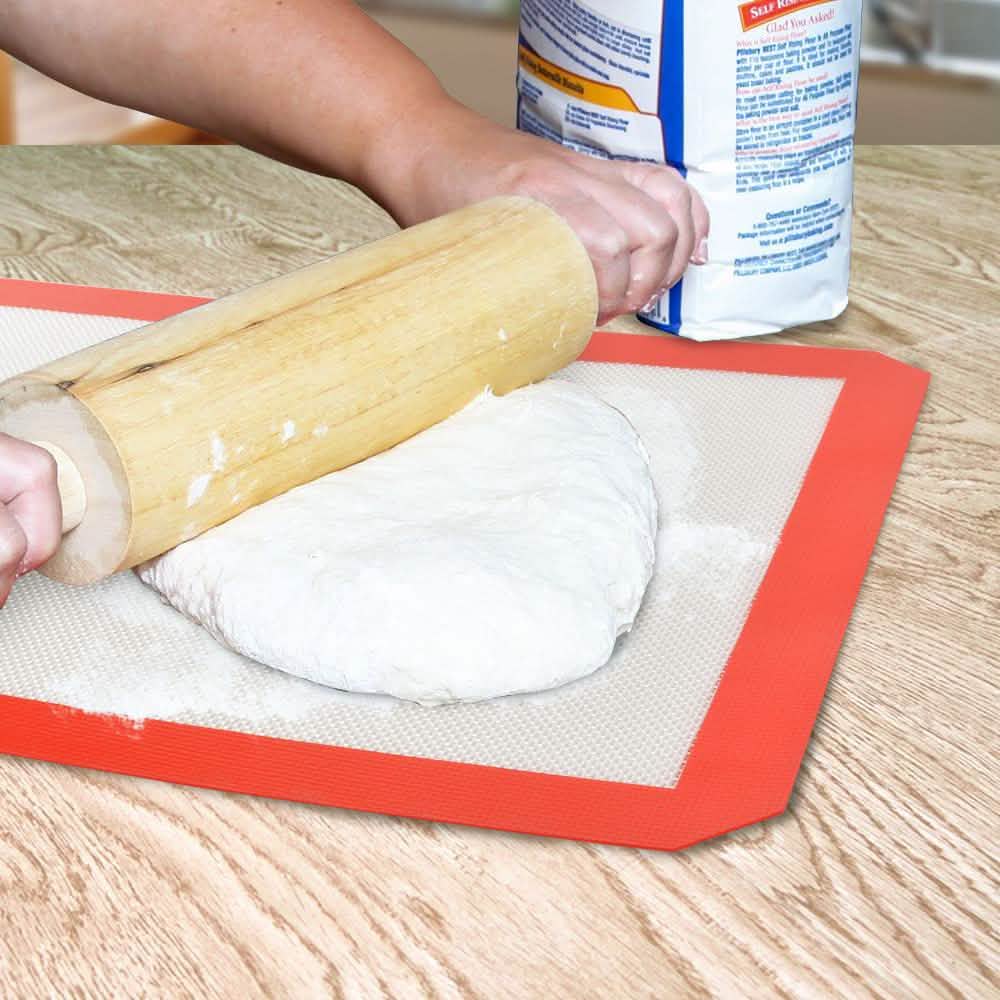 Lot de 3 : Tapis de cuisson en silicone antiadhésif résistant à la chaleur