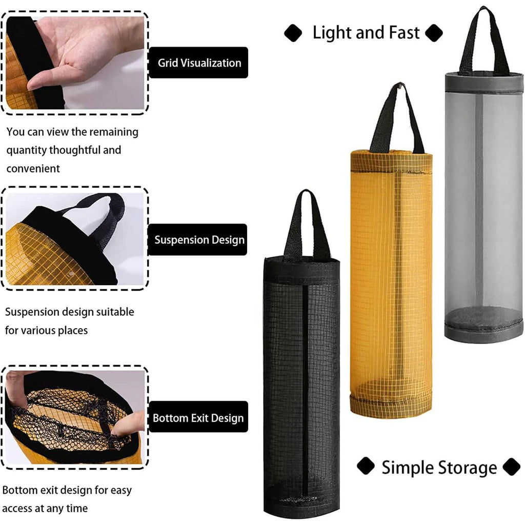 Lot de 3 : Sac de courses en maille plastique