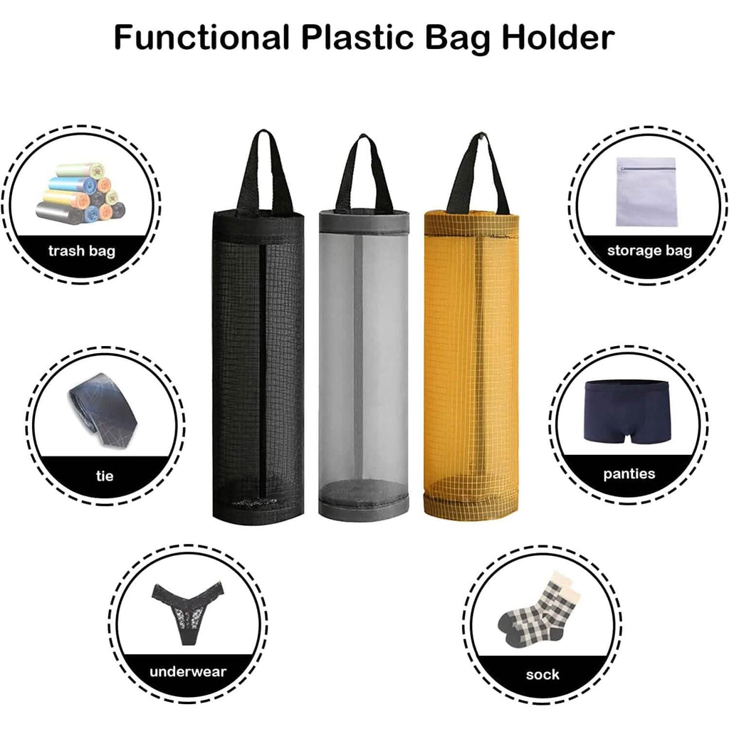 Lot de 3 : Sac de courses en maille plastique
